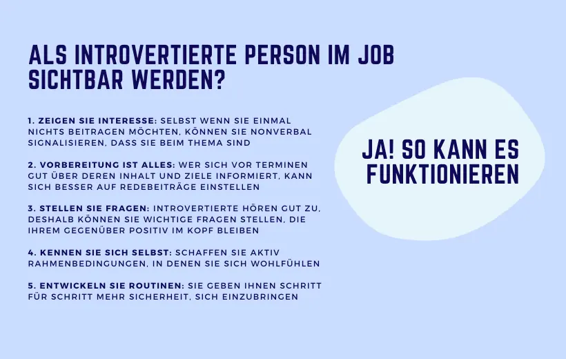 Introvertiert im Job: Der stille Weg zum Erfolg – Grafik